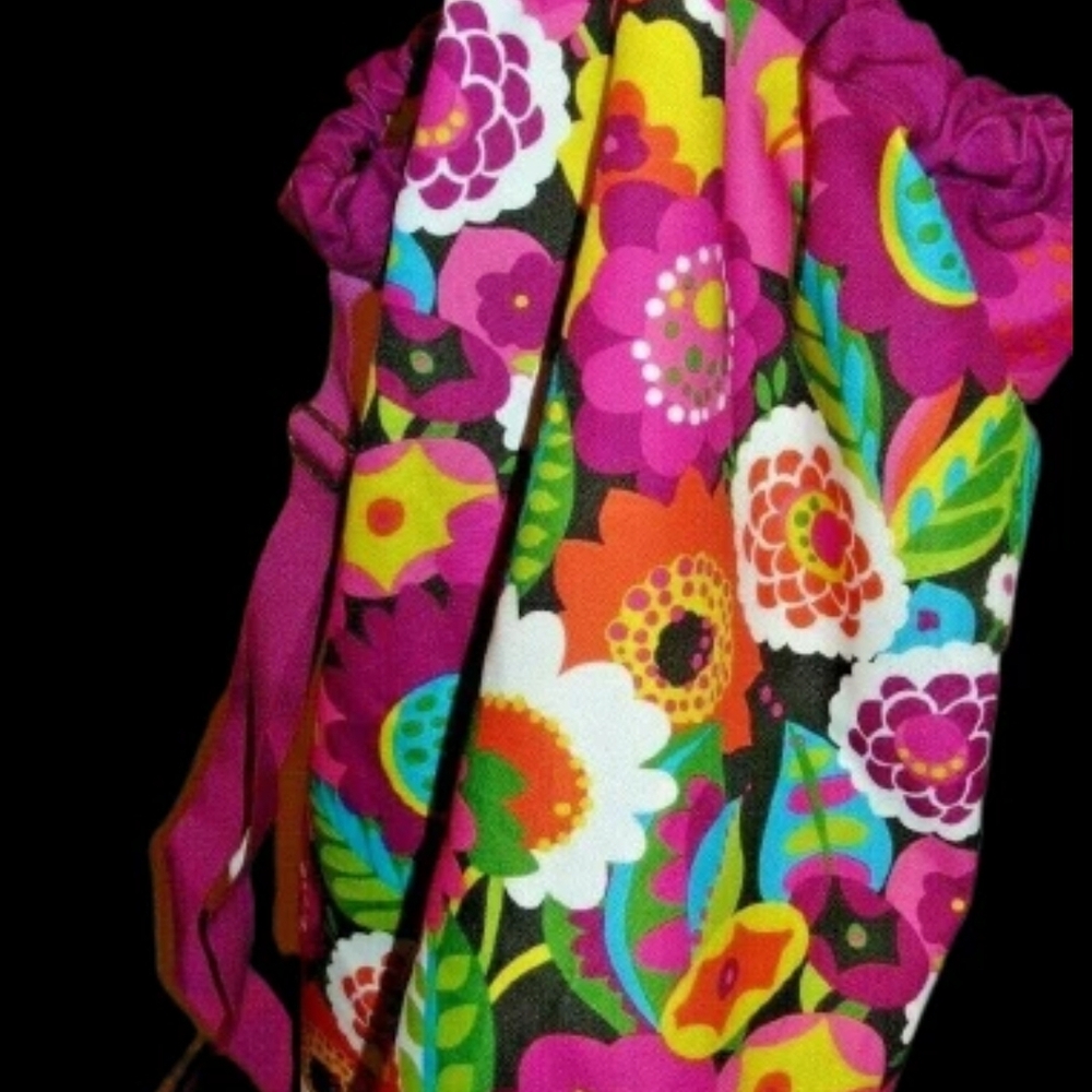 Vera Bradley Va Va Bloom Laundry Bag Adjustable Strap